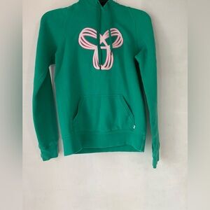 TNA XS Green Hoodie with Pink Accents